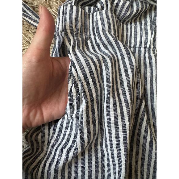 NWT Liz Claiborne | Linen-Blend Blue + White Striped Romper | Size XL - Picture 5 of 8